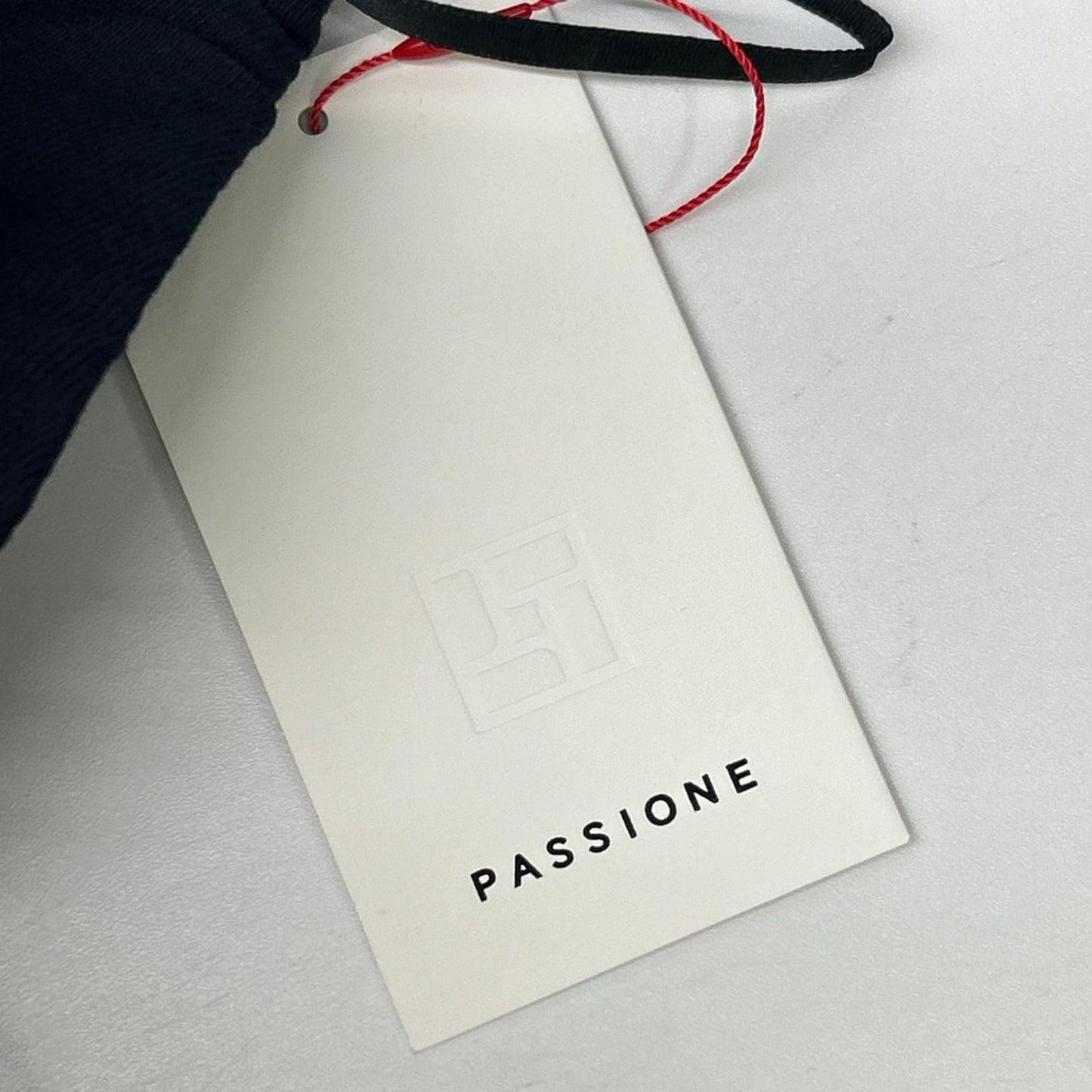 PASSIONE パシオーネ ネイビー サイドライン ドローストリングス 1タックワイドスラックス ボトムス