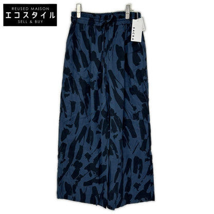 SACRA サクラ 24AW ネイビー ABSTRACT PAINTING PANTS/アブストラクトペインティングパンツ ボトムス