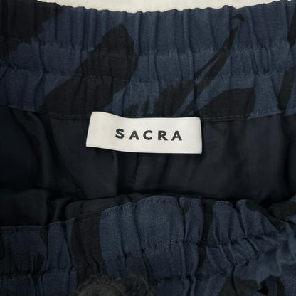 SACRA サクラ 24AW ネイビー ABSTRACT PAINTING PANTS/アブストラクトペインティングパンツ ボトムス
