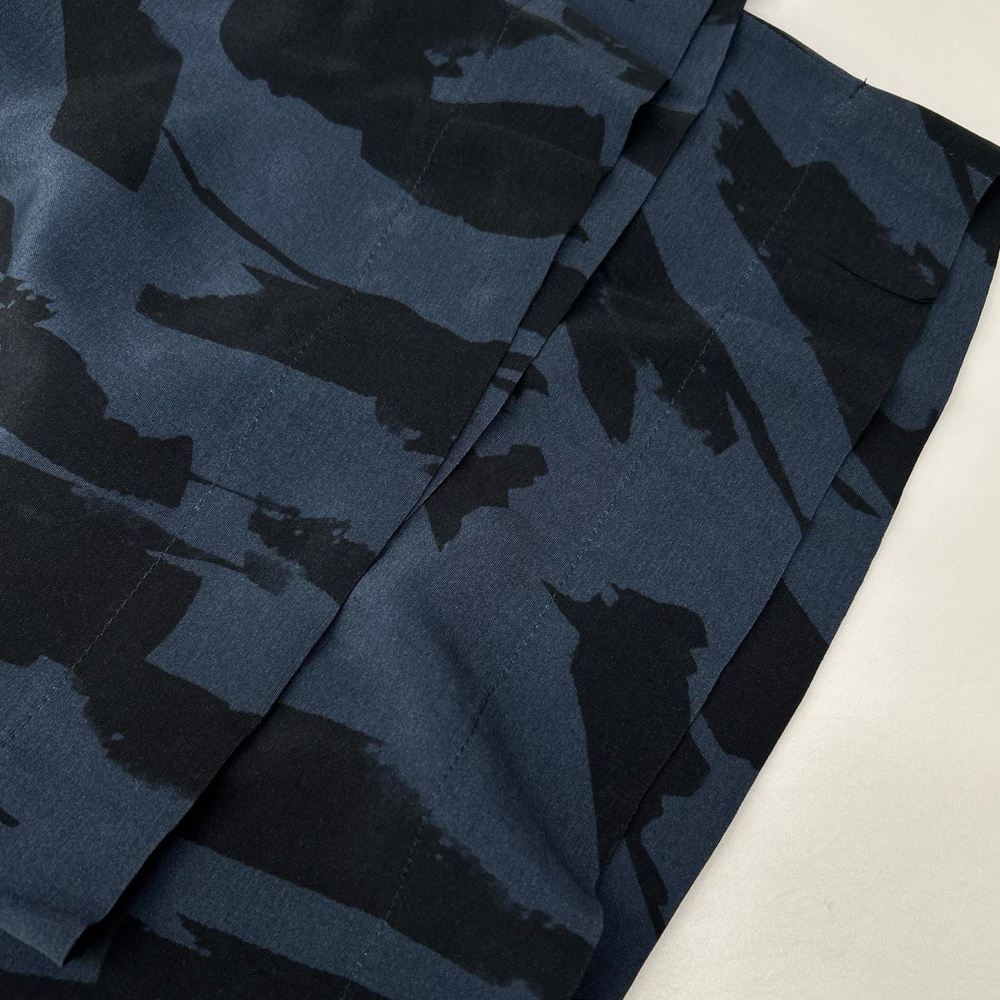 SACRA サクラ 24AW ネイビー ABSTRACT PAINTING PANTS/アブストラクトペインティングパンツ ボトムス