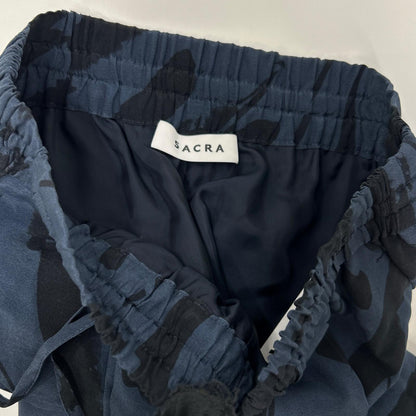SACRA サクラ 24AW ネイビー ABSTRACT PAINTING PANTS/アブストラクトペインティングパンツ ボトムス