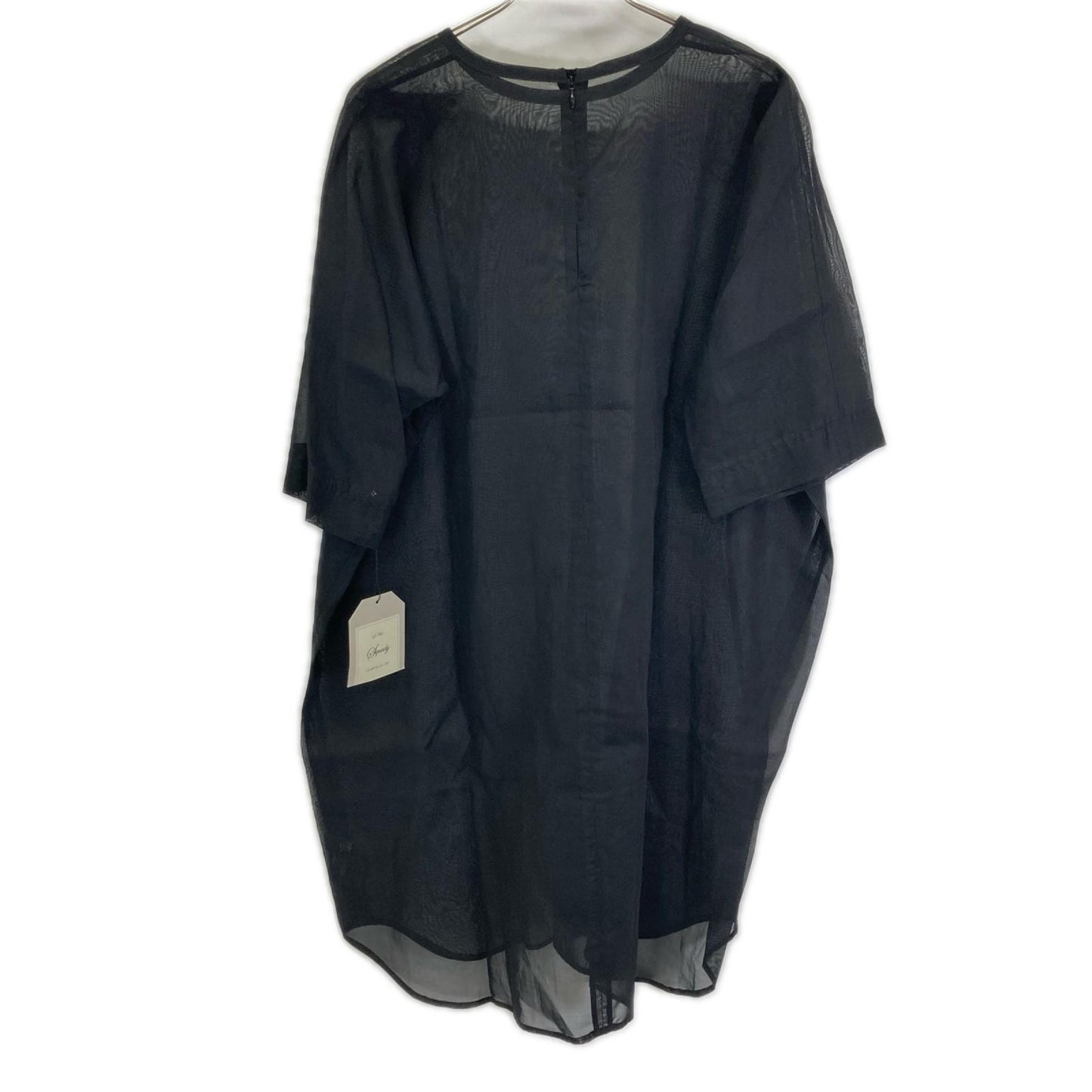 squady スカディ ブラック ドライ コットン オーガンジー リバーシブル ワンピース ワンピース