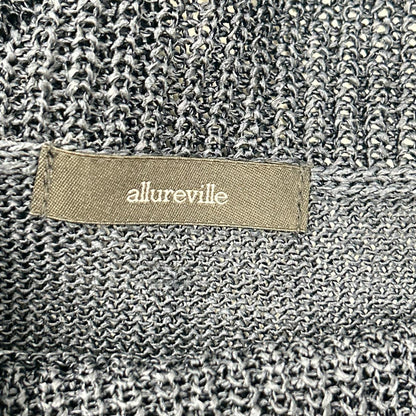 allureville アルアバイル 26年製 ネイビー ケープカラー ノースリーブニットプルオーバー トップス