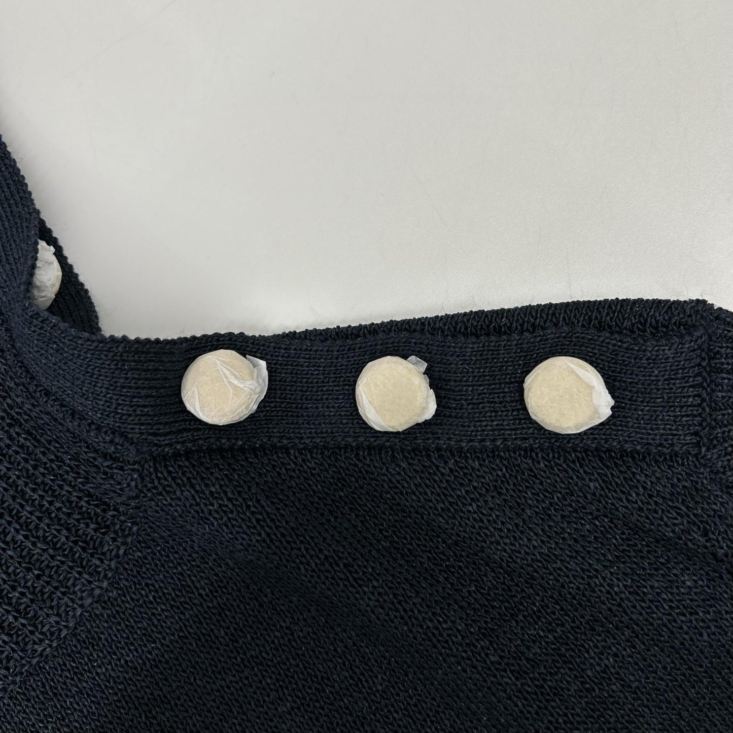 allureville アルアバイル 26年製 ネイビー ケープカラー ノースリーブニットプルオーバー トップス
