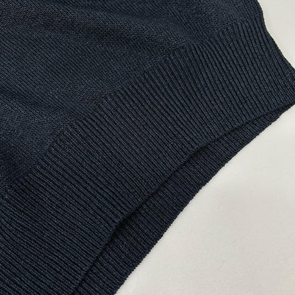 allureville アルアバイル 26年製 ネイビー ケープカラー ノースリーブニットプルオーバー トップス
