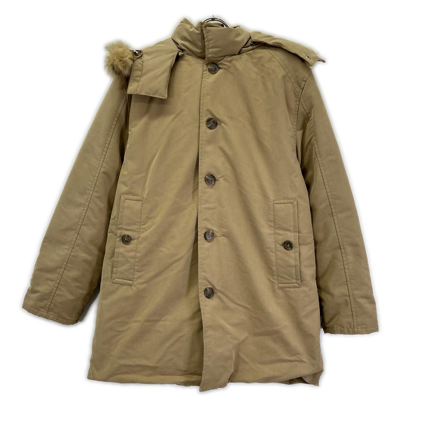 MONCLER モンクレール 44350 ベージュ CEZANNE/セザンヌ ファー付 ダウン コート コート
