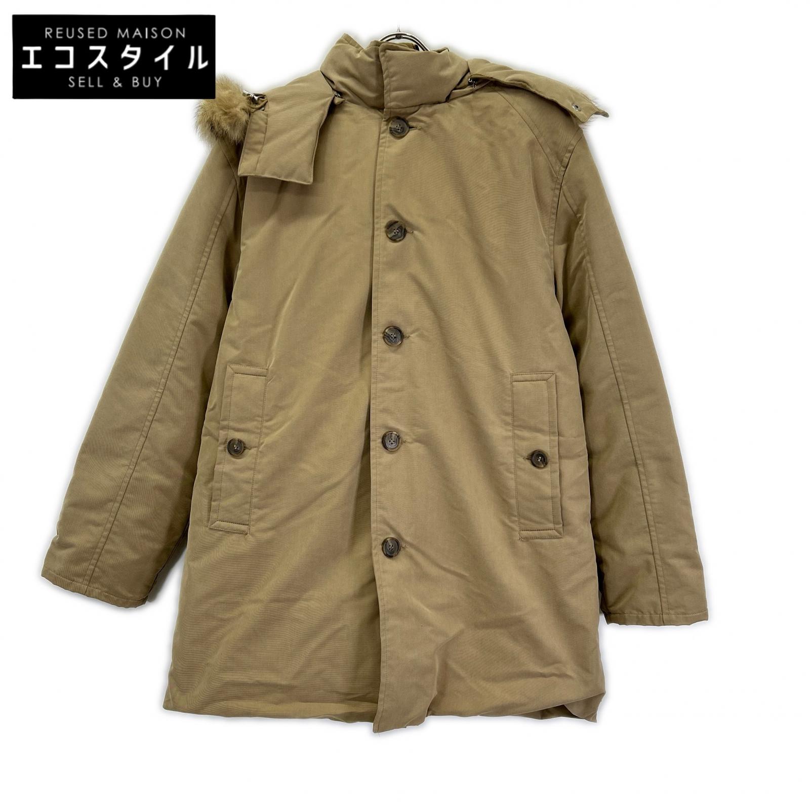 MONCLER モンクレール 44350 ベージュ CEZANNE/セザンヌ ファー付 ダウン コート コート