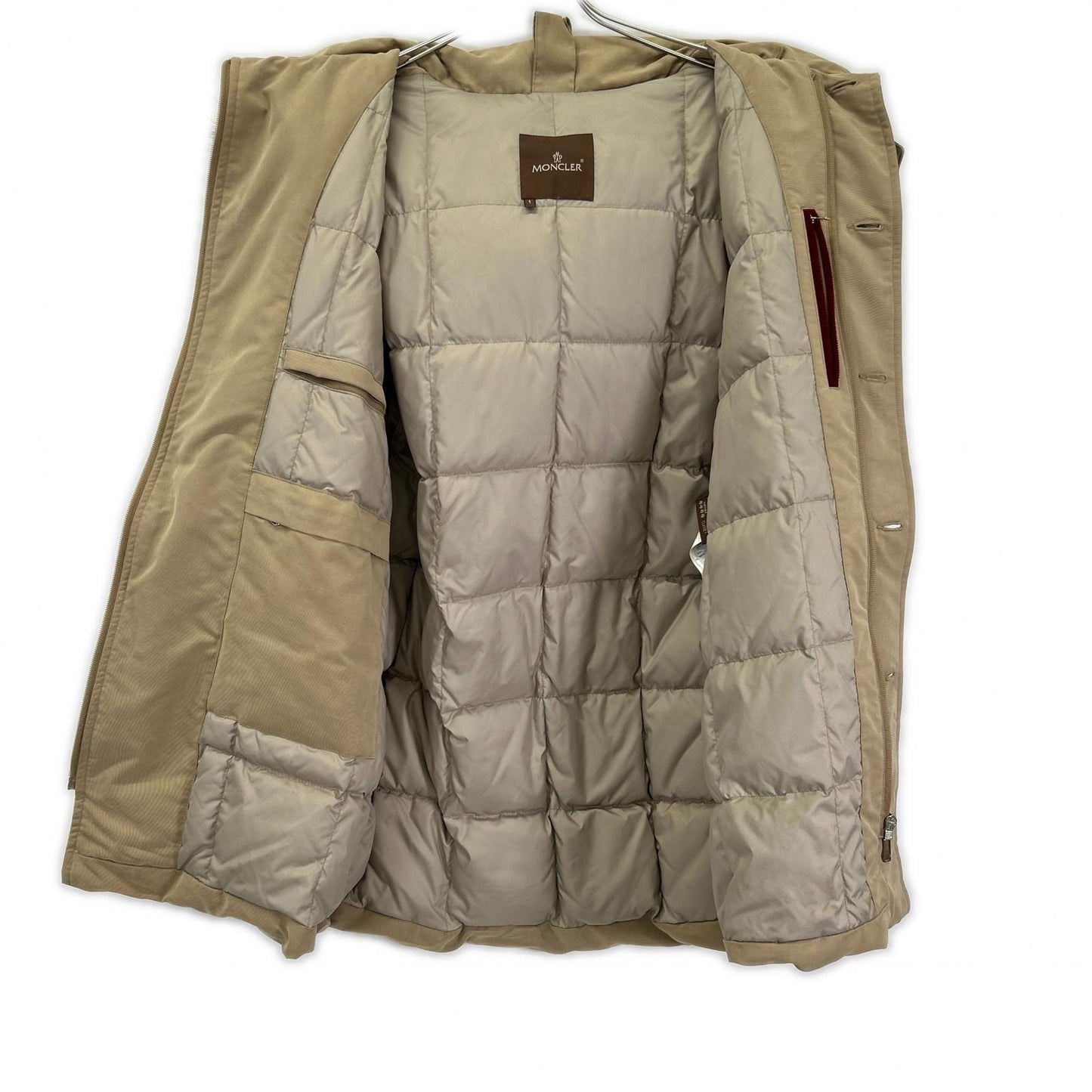 MONCLER モンクレール 44350 ベージュ CEZANNE/セザンヌ ファー付 ダウン コート コート