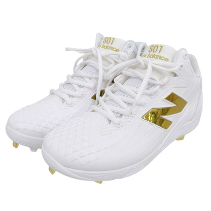 NEW BALANCE ニューバランス 新品同様 大谷翔平モデル FuelCell Ohtani 1 スパイク シューズ メンズ ホワイト×ゴールド 26cm MSHOWT1 シューズ