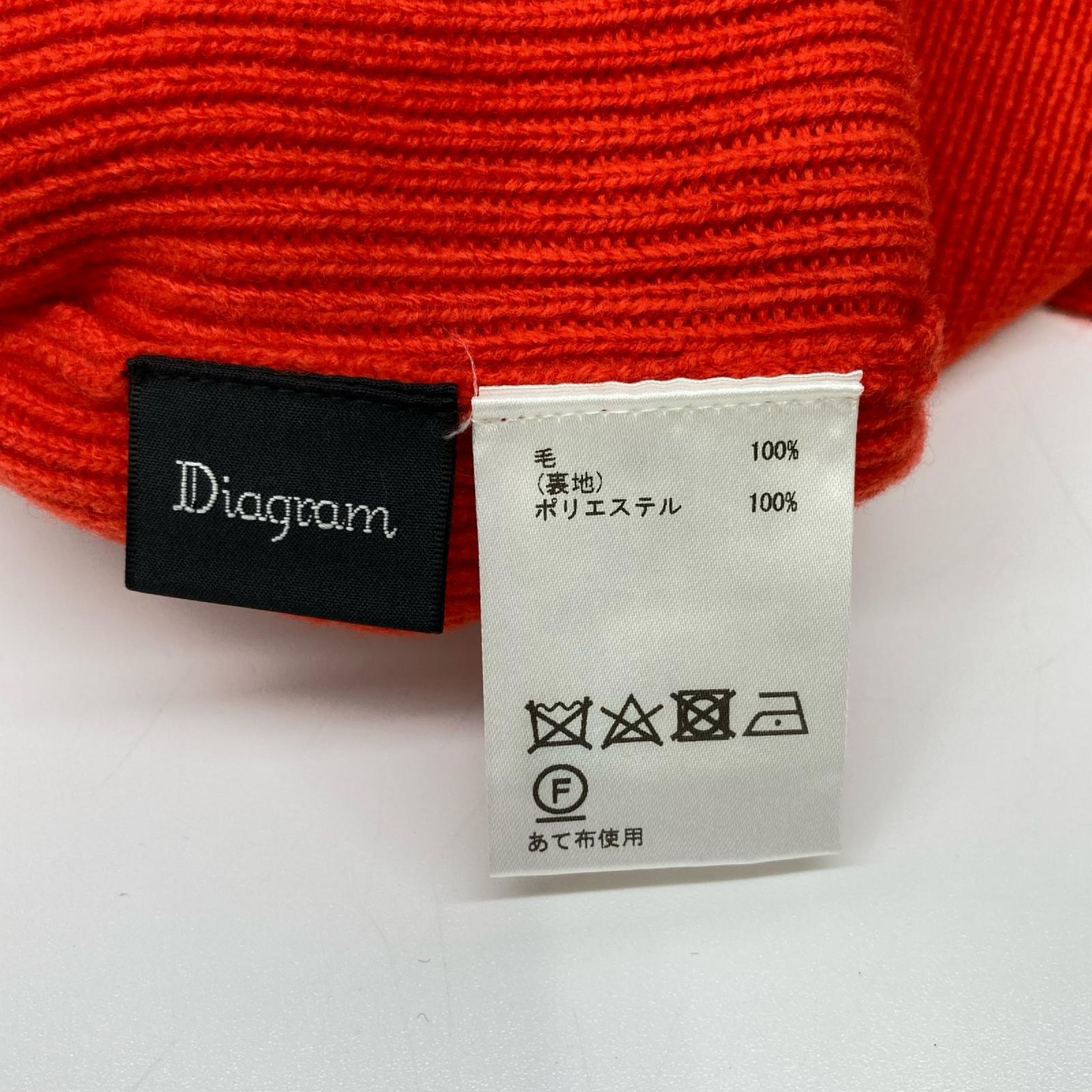 Diagram ダイアグラム 0323423111 レッド メリノウール バックスリット タイトロングリブニットスカート スカート