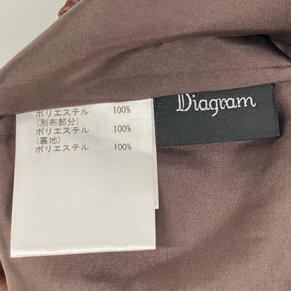 Diagram ダイアグラム 25AW 0325211334 ブラウン コーティングサテン レザーライクイージーワイドパンツ ボトムス