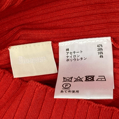 Diagram ダイアグラム 0320143198 レッド ポンチョルーズニット/アシンメトリーワンショルダーリブニット セット スーツ セットアップ