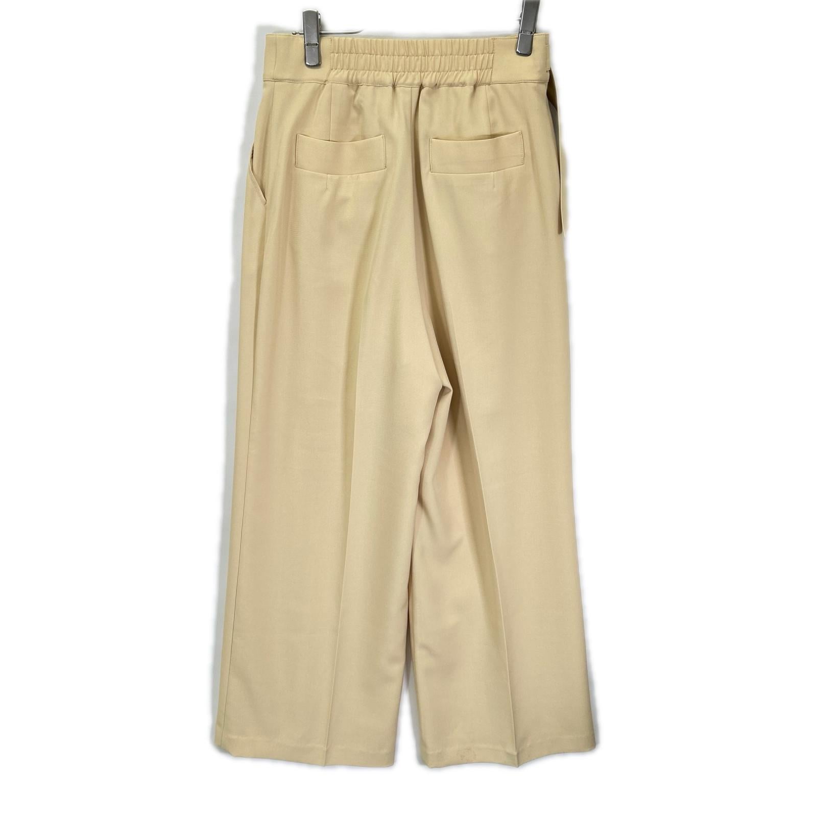 Diagram ダイアグラム 0322411099 イエロー ポリエステル センタープレス ベルテッドワイドストレートパンツ ボトムス
