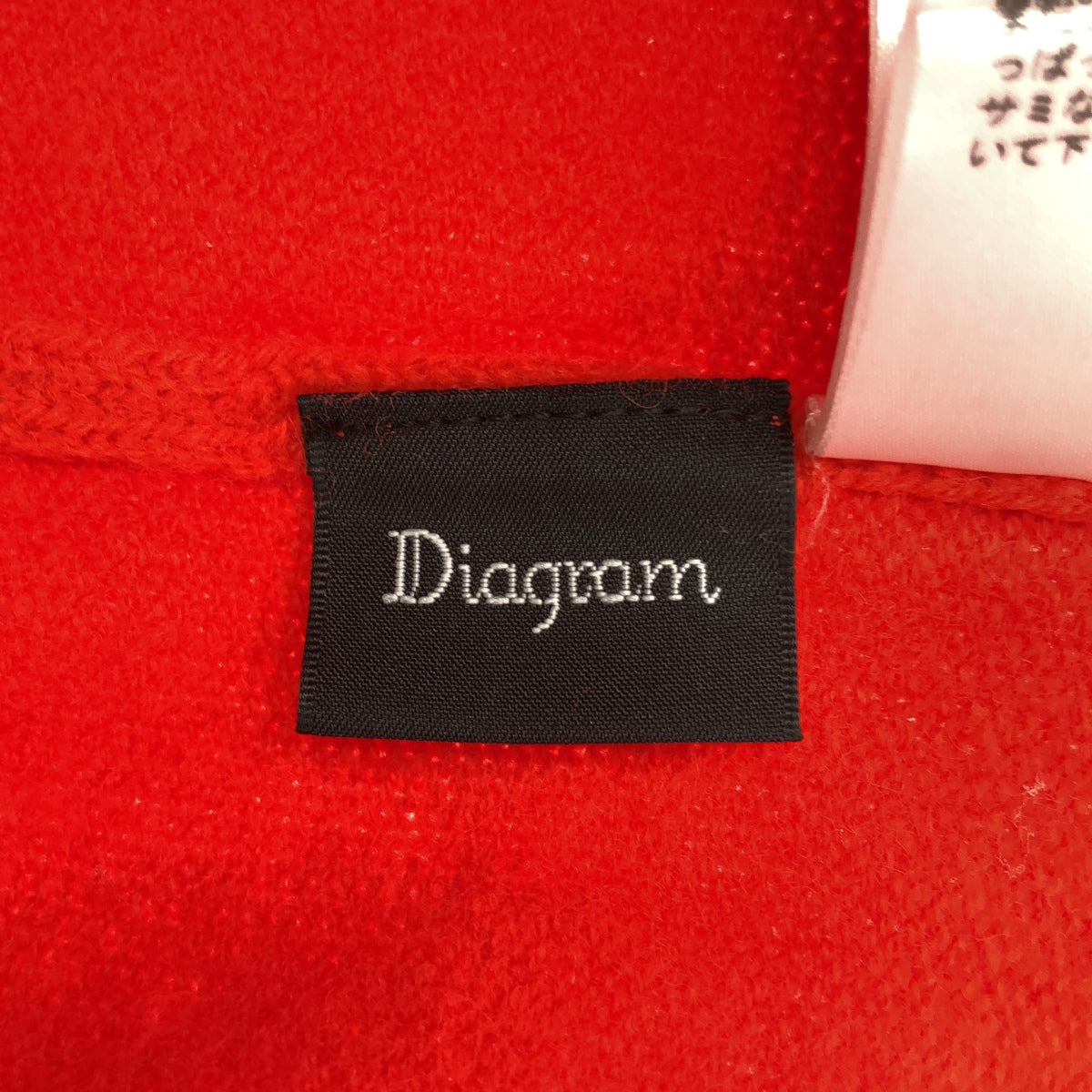 Diagram ダイアグラム 0323443111 レッド メタルボタン メリノウールミドルゲージニットトップ トップス