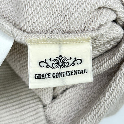 GRACE CONTINENTAL グレースコンチネンタル 0121242057 ベージュ コットン コード刺繍 ビジュースウェットプルオーバー トップス