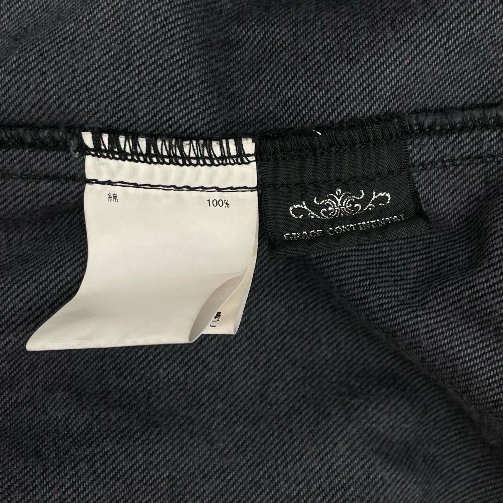 GRACE CONTINENTAL グレースコンチネンタル 0120401011 ブラック コットン ギャザーネック デニムジャケット ジャケット