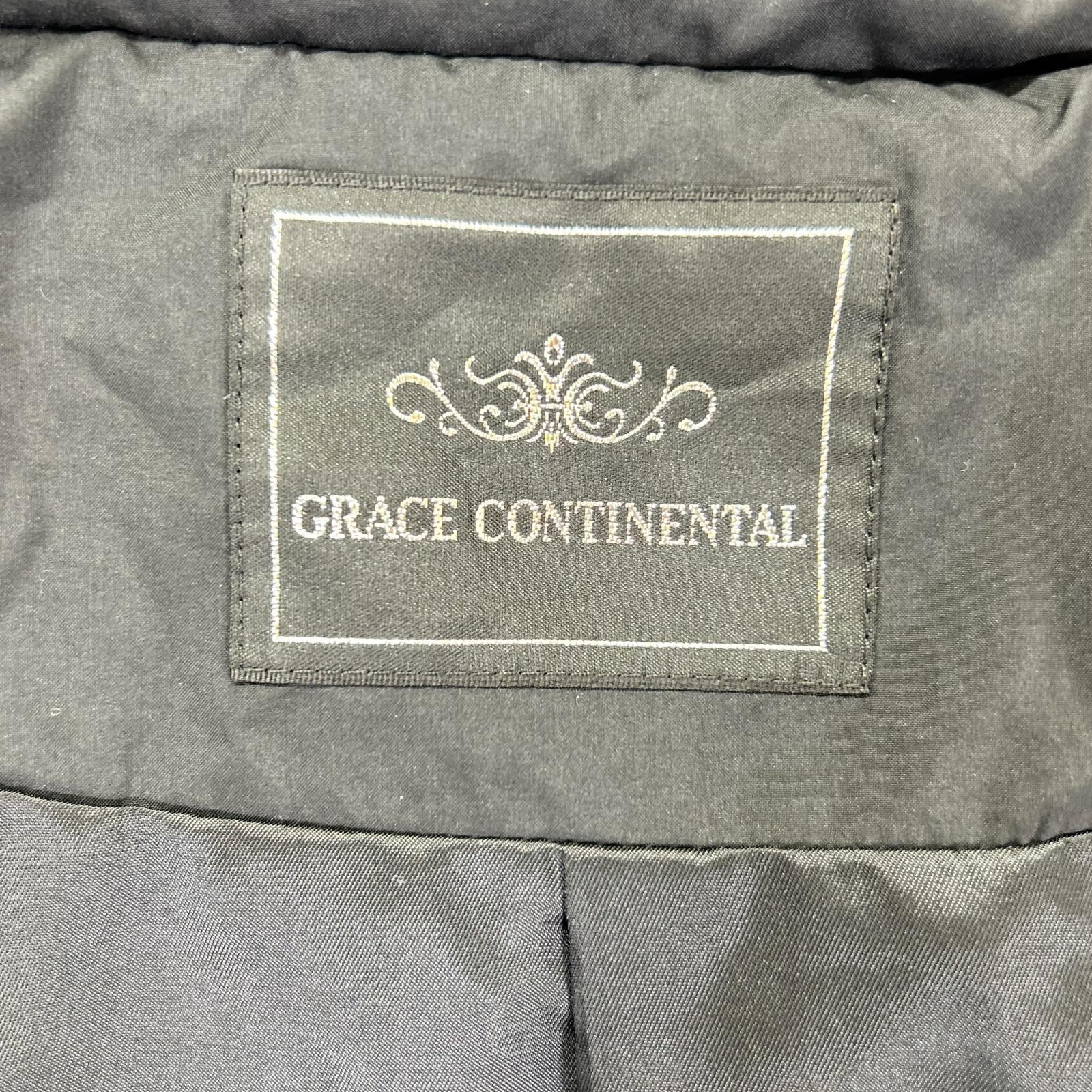GRACE CONTINENTAL グレースコンチネンタル 19407127 ブラック フォックスファースリーブ×レッキスファーフーデッドダウンジャケット ジャケット