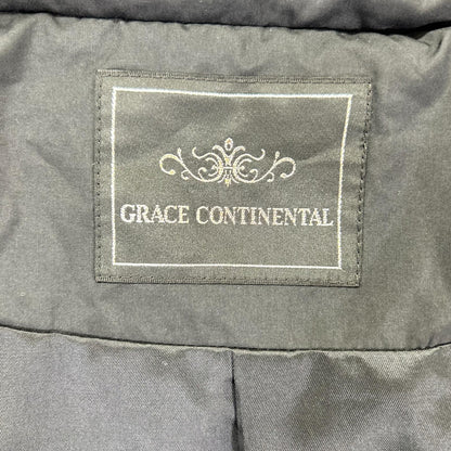 GRACE CONTINENTAL グレースコンチネンタル 19407127 ブラック フォックスファースリーブ×レッキスファーフーデッドダウンジャケット ジャケット