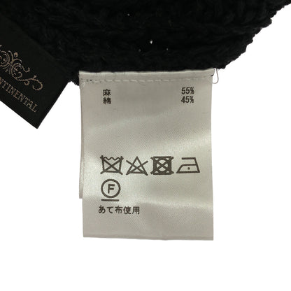 GRACE CONTINENTAL グレースコンチネンタル 0121243025 ブラック リネン×コットン メッシュフリルニットトップ トップス