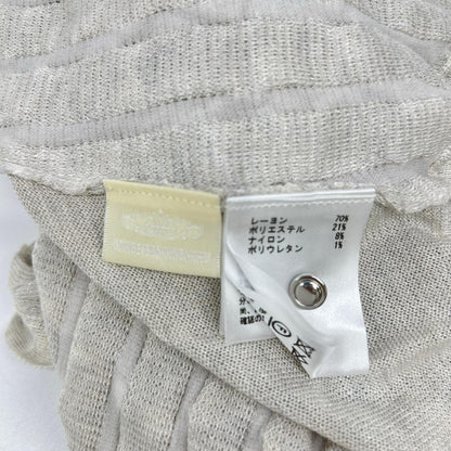 GRACE CONTINENTAL グレースコンチネンタル 0122153066 グレー レーヨン混 ラメデザイン ギャザーニットクロップドカーディガン トップス
