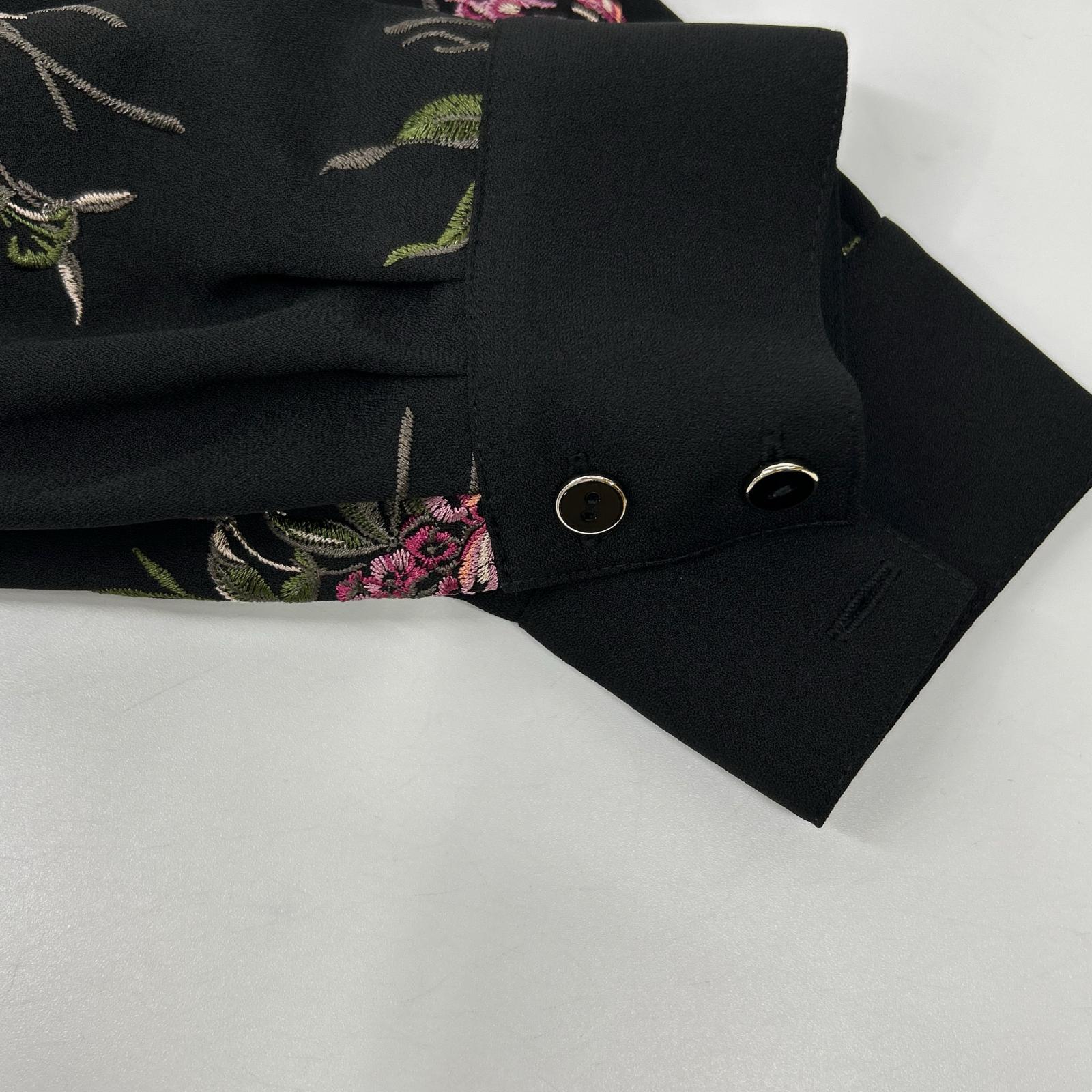 GRACE CONTINENTAL グレースコンチネンタル 0123131402 ブラック ポリエステル フラワー刺繍 イレギュラーヘムワンピース ワンピース