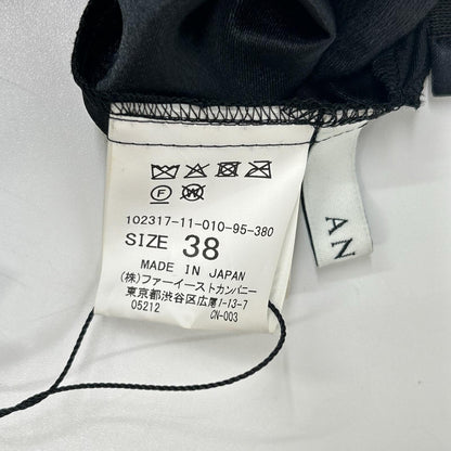 ANAYI アナイ 10231711010 ブラック ポリエステル スパンオーガンジープリーツスカート スカート
