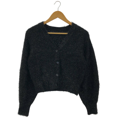 ANAYI アナイ 10232816670 ブラック レーヨン×ナイロン ラメシャギークロップドカーディガン トップス