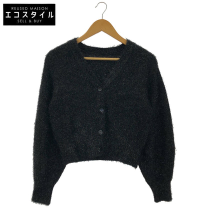 ANAYI アナイ 10232816670 ブラック レーヨン×ナイロン ラメシャギークロップドカーディガン トップス