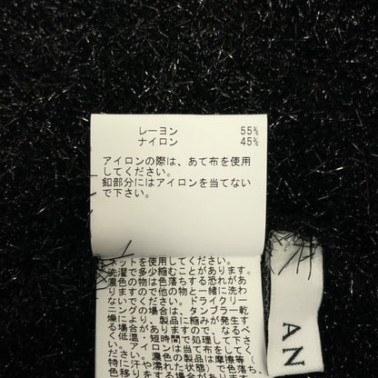 ANAYI アナイ 10232816670 ブラック レーヨン×ナイロン ラメシャギークロップドカーディガン トップス
