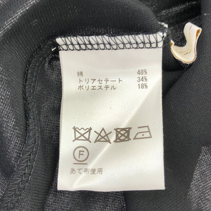 Grace Class グレースクラス 29232208 ブラック トリアセテート混 金釦 ポケット付ジャージワンピース トップス