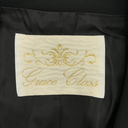 Grace Class グレースクラス 28301283 ブラック トリアセテート フェイクパール ダブルブレストジャケット トップス
