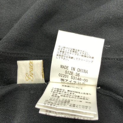 Grace Class グレースクラス 0220153146 ブラック レーヨン混 パールポケット ロングニットカーディガン トップス