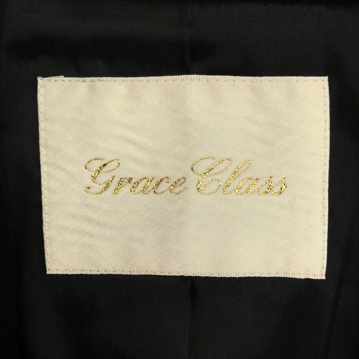 Grace Class グレースクラス 0220401035 ブラック トリアセテート メタルボタン ダブルブレストジャケット トップス