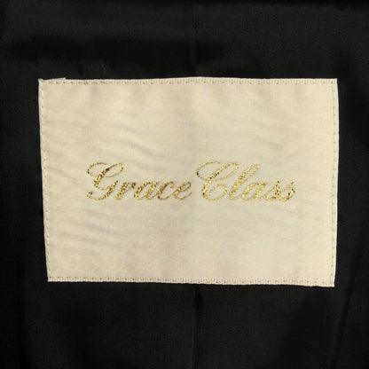 Grace Class グレースクラス 0220401035 ブラック トリアセテート メタルボタン ダブルブレストジャケット トップス