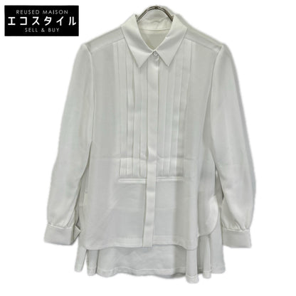 Grace Class グレースクラス 0223245174 ホワイト トリアセテート混 バックヘムフレア ロングテールドレスシャツ トップス