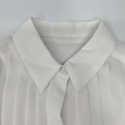 Grace Class グレースクラス 0223245174 ホワイト トリアセテート混 バックヘムフレア ロングテールドレスシャツ トップス