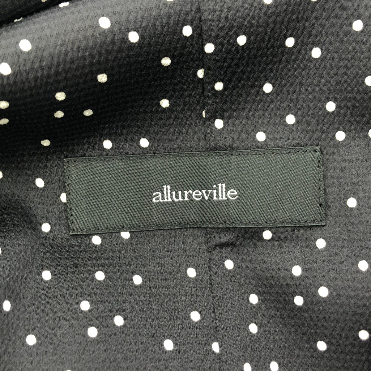 allureville アルアバイル 20202010050 ブラック×ホワイト ランダムドット 2Bテーラードジャケット トップス