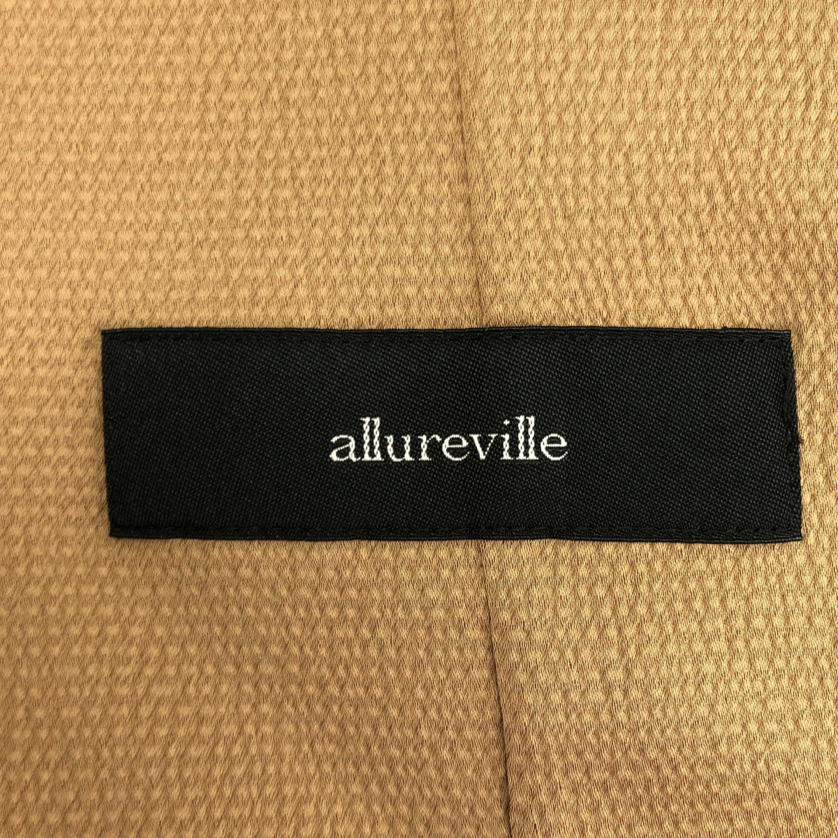 allureville アルアバイル 20202010170 ベージュ ポリエステル ハンマーサテン シングルテーラードジャケット トップス