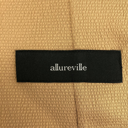 allureville アルアバイル 20202010170 ベージュ ポリエステル ハンマーサテン シングルテーラードジャケット トップス
