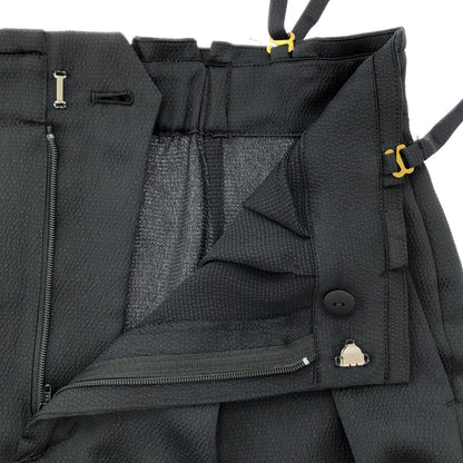 allureville アルアバイル 20202012170 ブラック ポリエステル サスペンダーワイドパンツ ボトムス