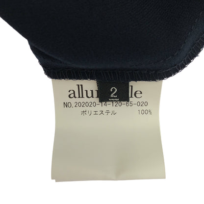 allureville アルアバイル 20202014120 ネイビー ポリエステル ドローストリング ジョーゼットシャツワンピース トップス