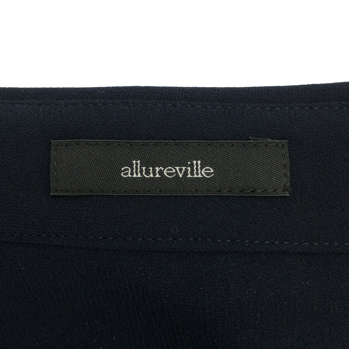 allureville アルアバイル 20202014120 ネイビー ポリエステル ドローストリング ジョーゼットシャツワンピース トップス