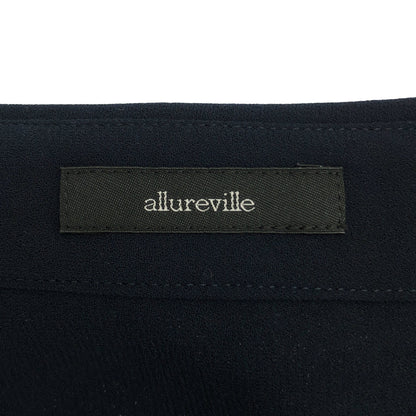 allureville アルアバイル 20202014120 ネイビー ポリエステル ドローストリング ジョーゼットシャツワンピース トップス