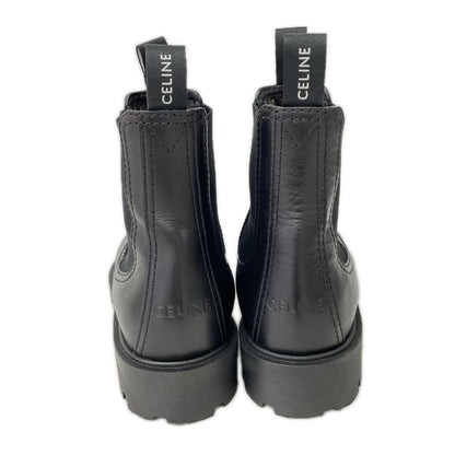 CELINE セリーヌ 【美品】25AW 344323579C.38NO CELINE マーガレット チェルシーブーツ / シャイニーブル シューズ
