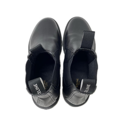 CELINE セリーヌ 【美品】25AW 344323579C.38NO CELINE マーガレット チェルシーブーツ / シャイニーブル シューズ