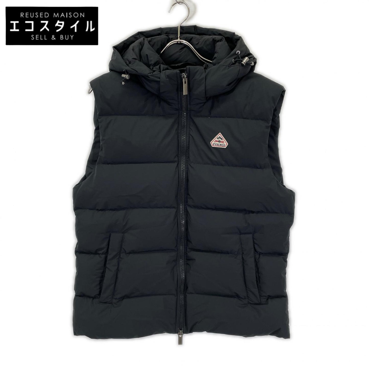 PYRENEX ピレネックス HMY021 ブラック ナイロン SPOUTNIC MINI RIPSTOP VEST/スプートニックミニ リップストップベスト ベスト