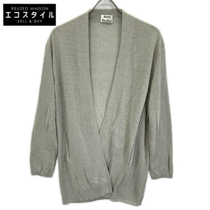ACNE STUDIOS アクネ ストゥディオズ 1577-343-2178 ライトグレー リネン100 ボタンレスロングニットカーディガン トップス