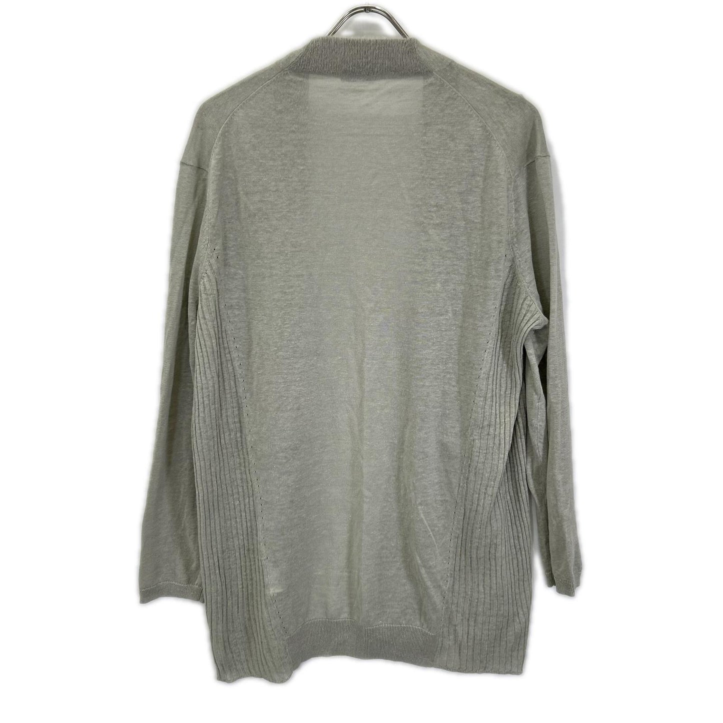 ACNE STUDIOS アクネ ストゥディオズ 1577-343-2178 ライトグレー リネン100 ボタンレスロングニットカーディガン トップス