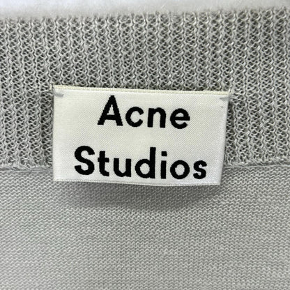 ACNE STUDIOS アクネ ストゥディオズ 1577-343-2178 ライトグレー リネン100 ボタンレスロングニットカーディガン トップス