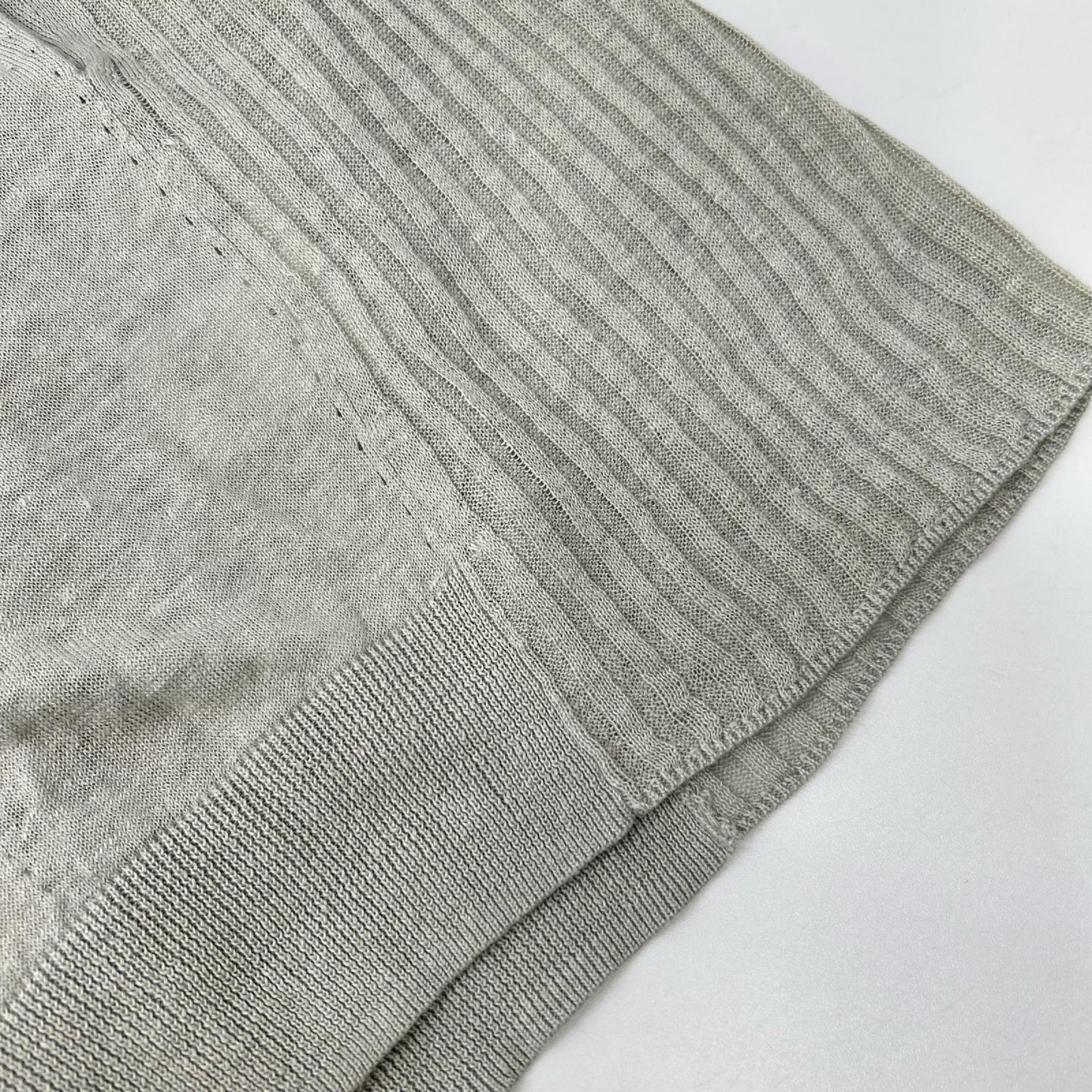ACNE STUDIOS アクネ ストゥディオズ 1577-343-2178 ライトグレー リネン100 ボタンレスロングニットカーディガン トップス